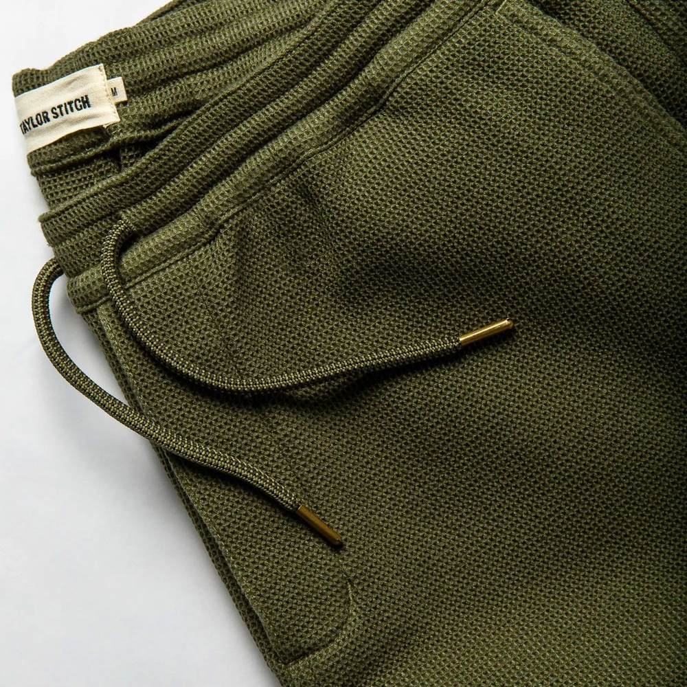 Taylor Stitch / Huckberry Après Pant Army Waffle color Brand New, Size XS